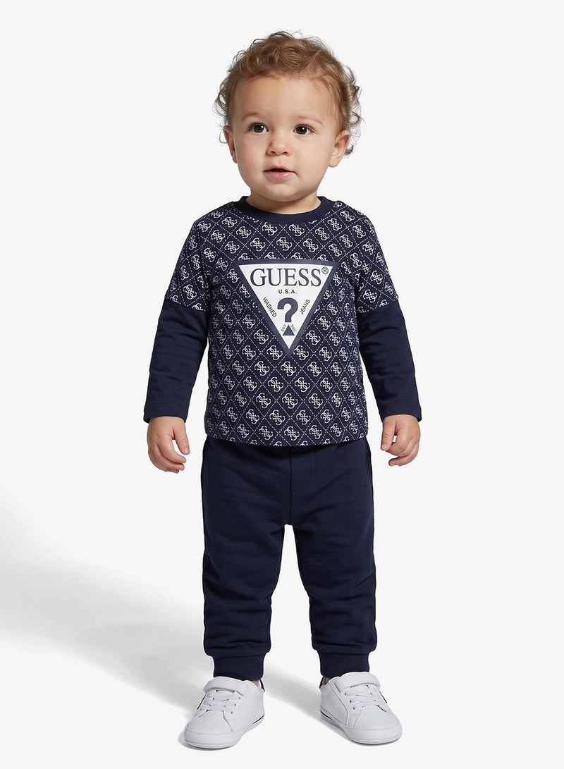 GUESS Kids Set Long Sleeve  T-Shirt+Active Pants - Image 1