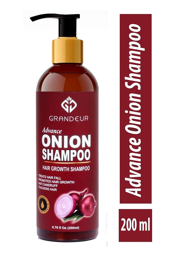 جراندور شامبو جراندور بالبصل 200 مل للشعر وزيت البصل 200 مل لنمو الشعر بخلاصة البصل الأحمر - Image 2