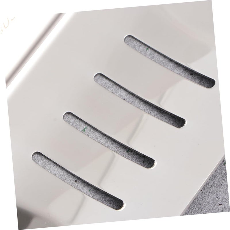 Stainless Steel Soap Holder With Glue Punch Rustproof Easy Installation Silver - Image 3