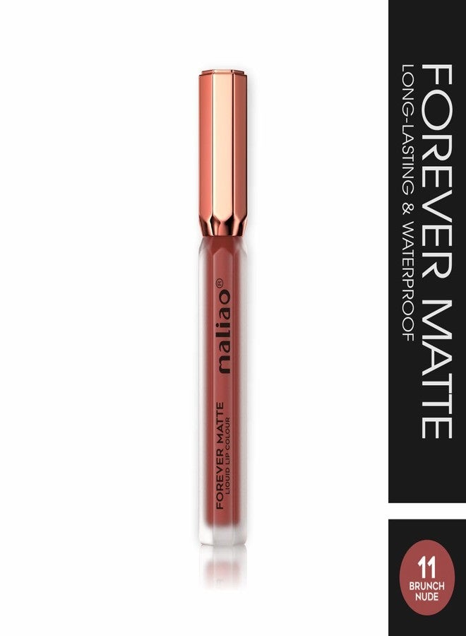 Maliao Forever Matte Liquid Lip Colour - Long-Lasting & Waterproof Elegance (11-BRUNCH NUDE) - Image 3
