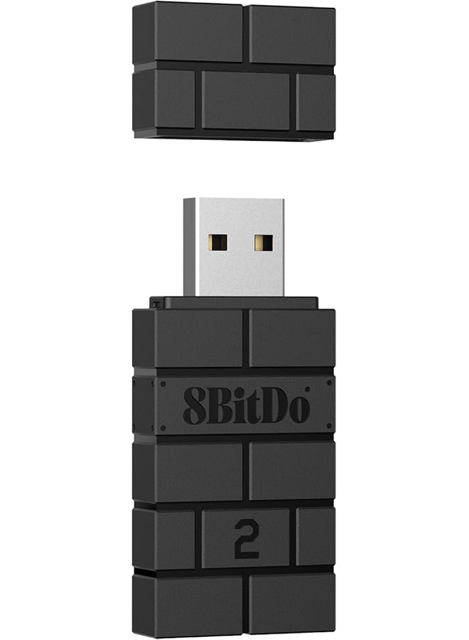 8Bitdo Wireless Usb Adapter 2 For Switch Switch Oled Windows Pc Mac And Raspberry Pi For Ps5 Ps4 Switch Pro Controller And More (Nintendo Switch//) Black - Image 1