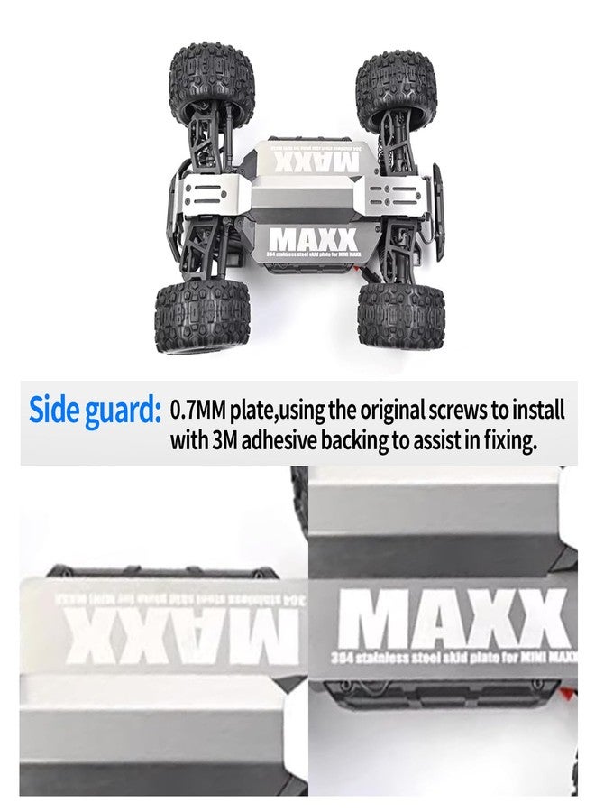 XinGeeek Stainless Steel Chassis Armor Set Front Center Rear Skid Plate Full Protector Guard Plate for Traxxas Mini Maxx RC - Image 5