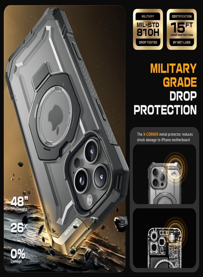 سوبكيس جراب SUPCASE لهاتف iPhone 16 Pro Max مزود بزر تحكم بالكاميرا (مقبض يونيكورن بيتل)، [حامل مدمج] [متوافق مع MagSafe] جراب مغناطيسي متين لهاتف iPhone 16 Pro Max، رمادي - Image 4