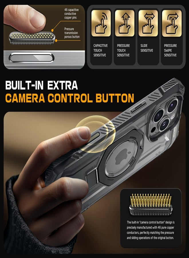 سوبكيس جراب SUPCASE لهاتف iPhone 16 Pro Max مزود بزر تحكم بالكاميرا (مقبض يونيكورن بيتل)، [حامل مدمج] [متوافق مع MagSafe] جراب مغناطيسي متين لهاتف iPhone 16 Pro Max، رمادي - Image 3