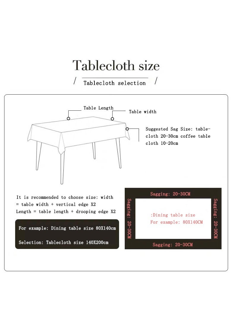 Arabest Cotton Linen Tablecloths, Checked Lattice Embroidery Tassel Table Cover 140x180cm (55 x 70 Inch) for Home Kitchen Dinning Tabletop Rectangle, Grey, Seats 4-6 People - Image 3