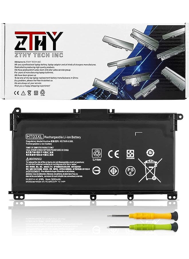 ZTHY - Ht03Xl L11119-855 Laptop Battery For Hp Pavilion 14-Ce 14-Cf 14-Df 15-Cs 15-Da 15-Db 15-Dw 17-By 17-Ca Series 15-Cs0053Cl 15-Dw0033Nr 15-Da0014Dx L11421-542 Hstnn-Ub7J Hstnn-Db8R Ht03041Xl - Image 1