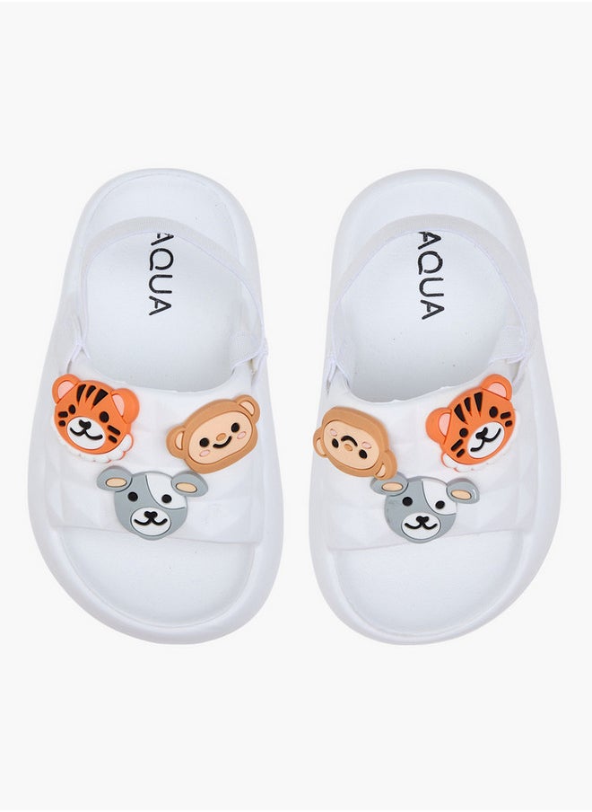 Aqua Animal Applique Sandals with Backstrap  - Image 1