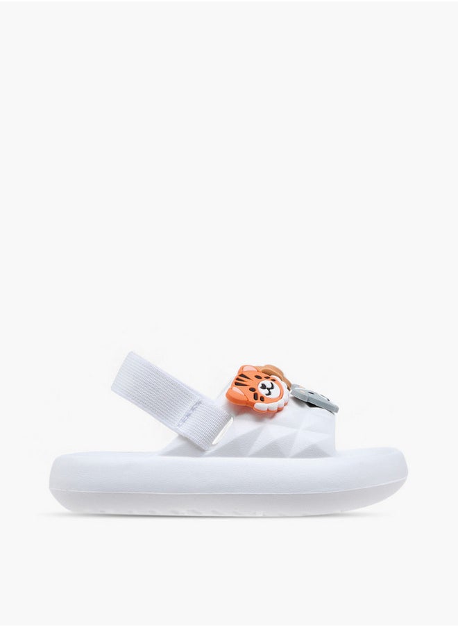 Aqua Animal Applique Sandals with Backstrap  - Image 3