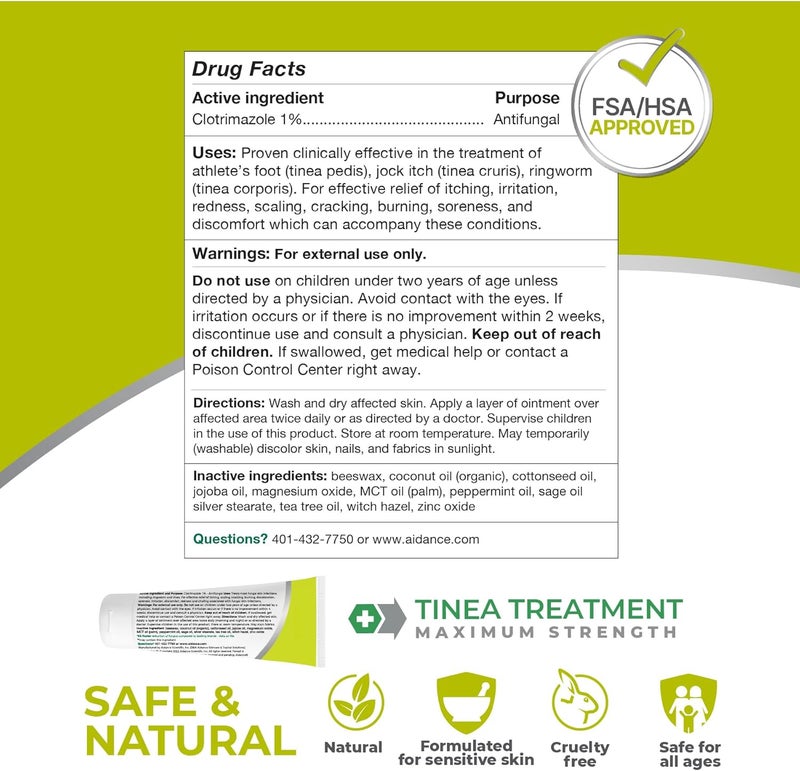 Terrasil Tinea Versicolor Treatment Cream + Tinea Soap 2-Product Kit Made in The USA, Clinically Proven 1% Clotrimazole. Antifungal Treats Most Ringworm & Fungal Infections. (.5oz Tube + 75g soap) - Image 5