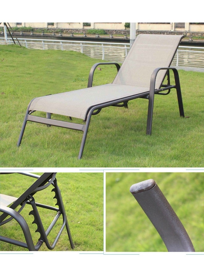 برويهوم كرسي استلقاء للتشمس قابل للتعديل من الألومنيوم بجانب المسبح للاسترخاء - Image 4