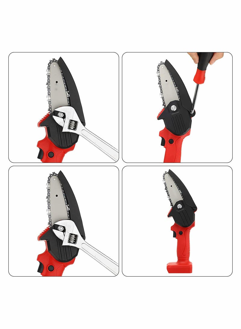 4 Pack Mini Chainsaw Chain Inch Replacement Cordless Electric Portable 24V Pruning Shears for Commercial Professional and Home Use - Image 5