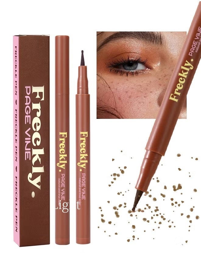 PAGE VINE Freckle Pen, Fake Freckles Pen for Natural Sunkissed Makeup,Faux Face Freckle Pens Waterproof and Long Lasting,Soft Sopt Freckle Pen (#02 NATURAL COFFEE) - Image 1