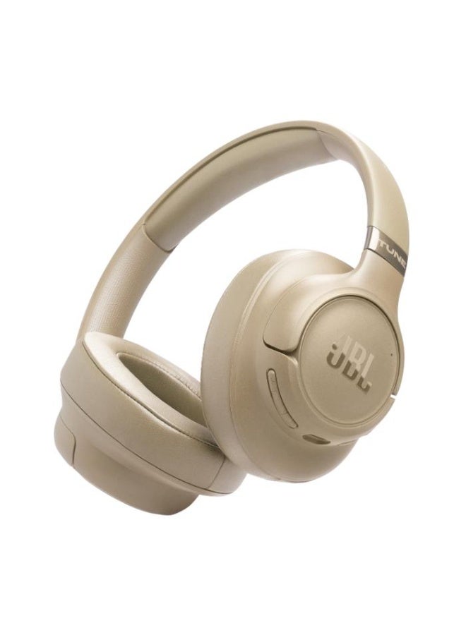 JBL Tune 780NC Wireless Over-Ear Adaptive Noise Cancelling Headphones with Hi-Res JBL Pure Bass & Spatial Sound, 76H Battery Life, 2-Mic Calls, Bluetooth 6.0, App Support – Beige (JBLT780NCBEG) beige