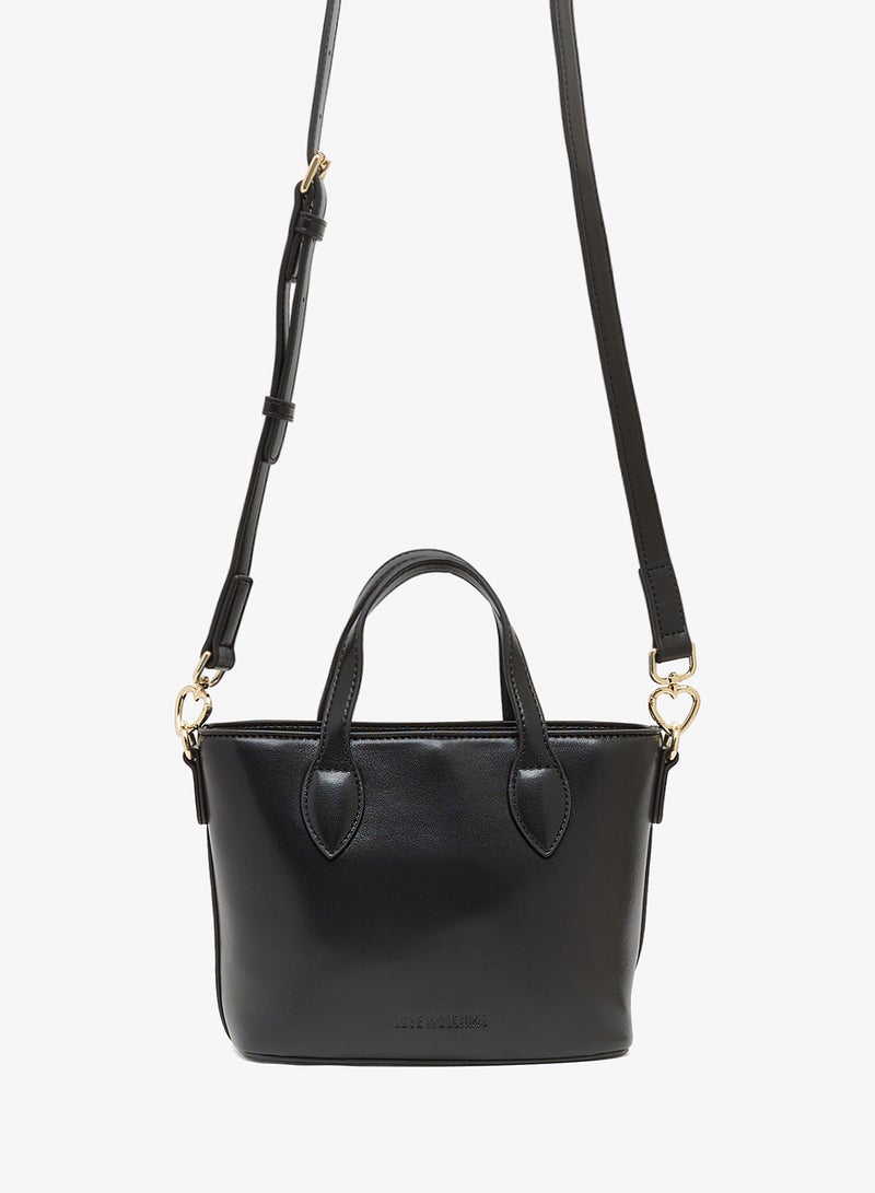 Love Moschino Logo zip detailed satchel - Image 2