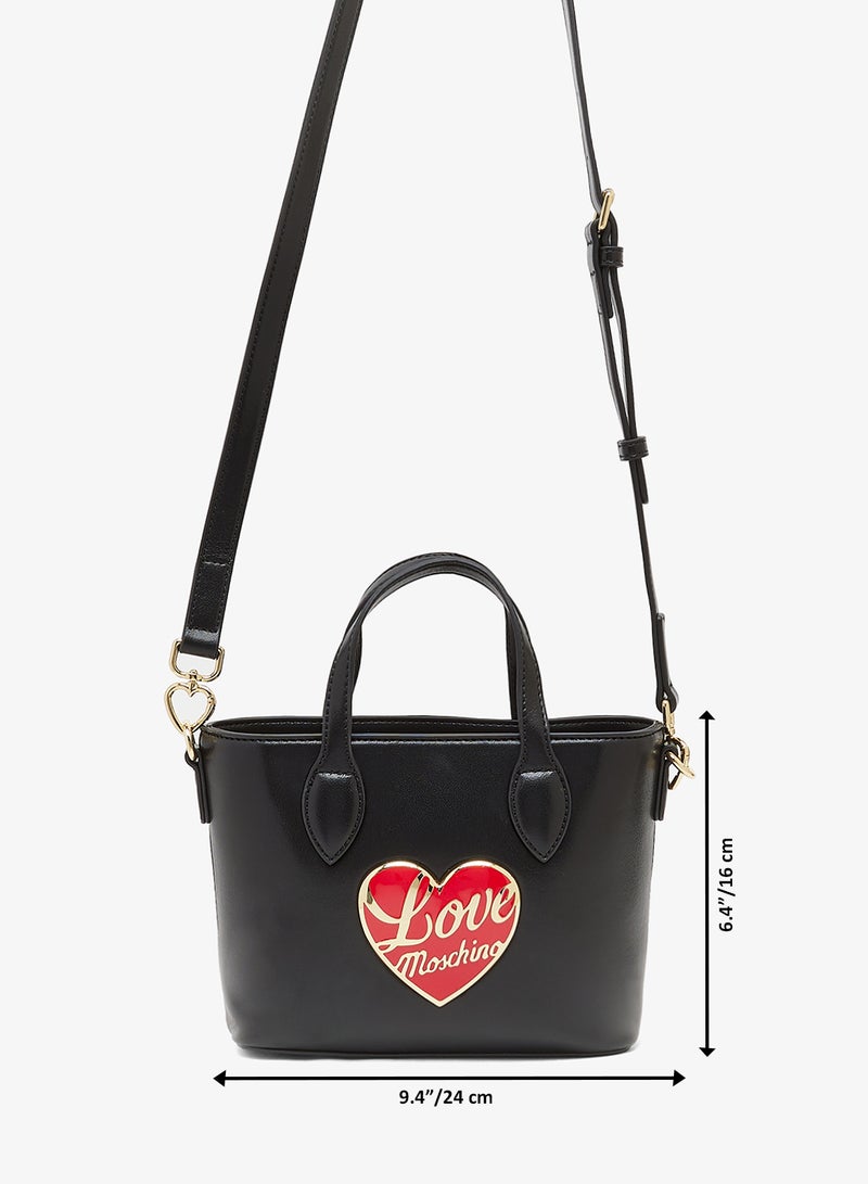 حقيبة ساتشيل بسحاب وشعار مفصل