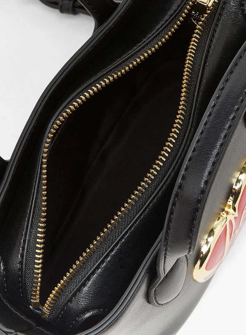 لوف موسكينو Logo zip detailed satchel