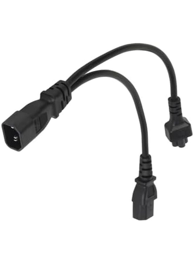 سلك طاقة IEC320 C14 إلى C5 بطول 6 أقدام باللون الأسود للشاشة والكمبيوتر المحمول - Image 3