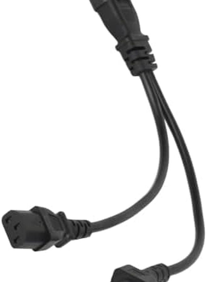 سلك طاقة IEC320 C14 إلى C5 بطول 6 أقدام باللون الأسود للشاشة والكمبيوتر المحمول - Image 1