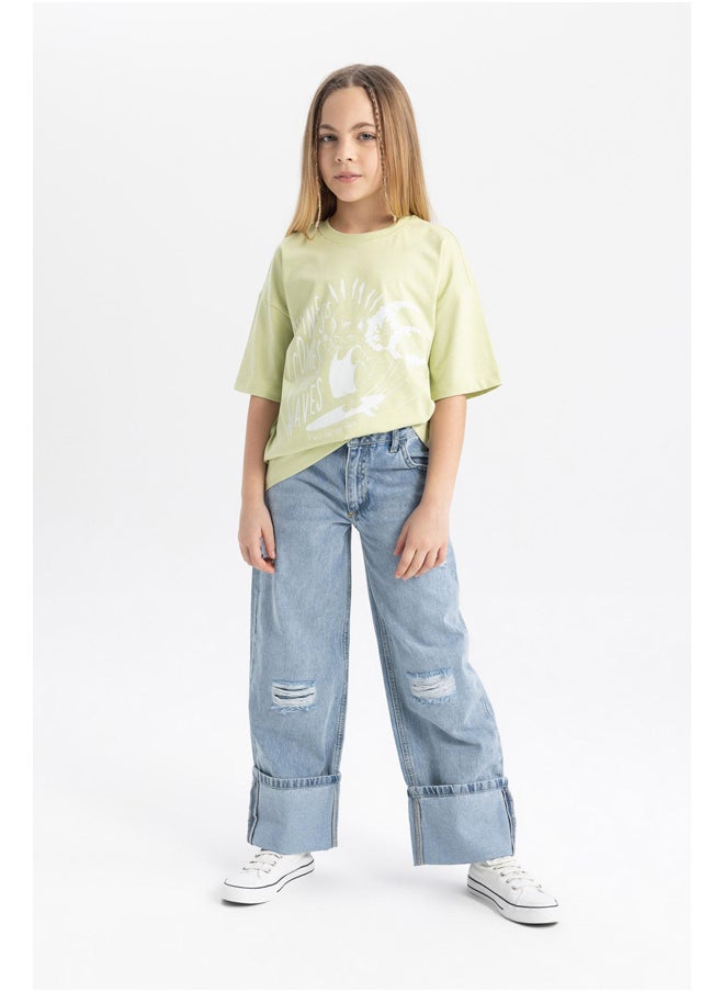 DeFacto - Girl Wide Leg Denim Trousers - Image 1