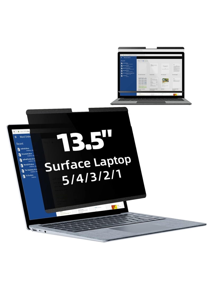 شاشة خصوصية مغناطيسية لجهاز الكمبيوتر المحمول Microsoft Surface 5/4/3/2/1 مقاس 13.5 بوصة، فلتر قابل للإزالة مضاد للتوهج والضوء الأزرق، واقي شاشة خصوصية لجهاز الكمبيوتر المحمول Surface مقاس 13.5 بوصة - Image 1