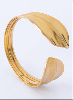 Antique metal irregular open fold bracelet