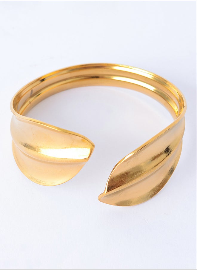 Akher el Ankoud - Antique metal irregular open fold bracelet - Image 1