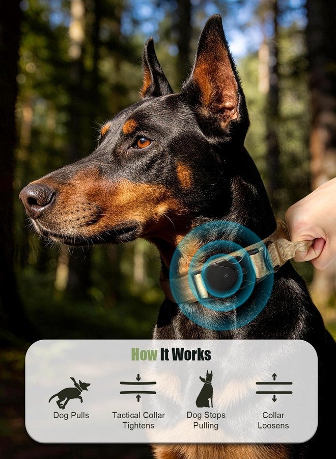 Vebiso Tactical GPS Dog Collar (iOS Only), Mini Bluetooth GPS Dog Tracker, GPS Tracker for Pet No Monthly Fee, Compatible with Apple Find My, Anti-Lost, Finder Tag for Kitten Puppy Khaki L (16.5"-20.5") - Image 5