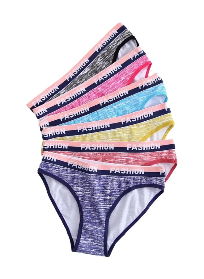 Zeemey - Zeemey 6-Piece Cotton Bikini Breathable Panties Low Waist Fashionable Ladies Charming Thick Bottom - Image 1