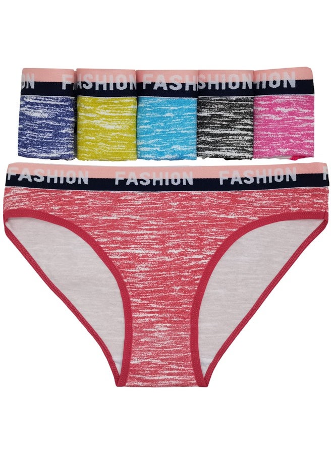 Zeemey - Zeemey 6-Piece Cotton Bikini Breathable Panties Low Waist Fashionable Ladies Charming Thick Bottom - Image 1