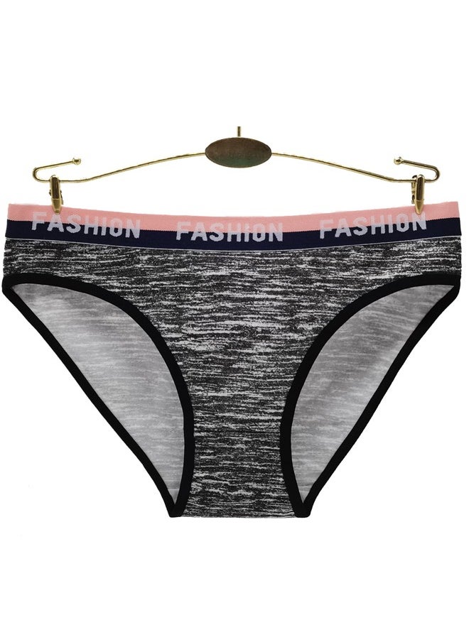 Zeemey - Zeemey 6-Piece Cotton Bikini Breathable Panties Low Waist Fashionable Ladies Charming Thick Bottom - Image 1