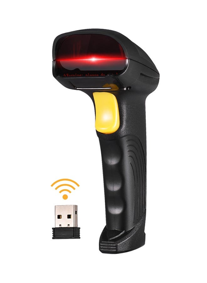 NIBEMINENT USB Wired Handheld Barcode Scanner Black/Yellow  - Image 1