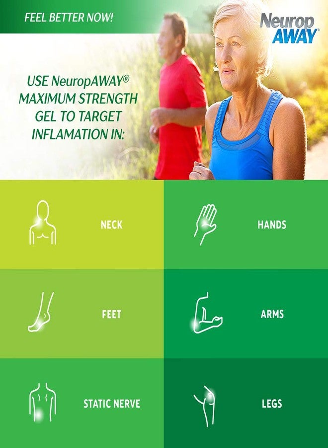 نيوروب أواي جل NeuropAWAY® ذو القوة القصوى، لعلاج انزعاج الأعصاب والحرقان والوخز والخدر، 2 أونصة - Image 3