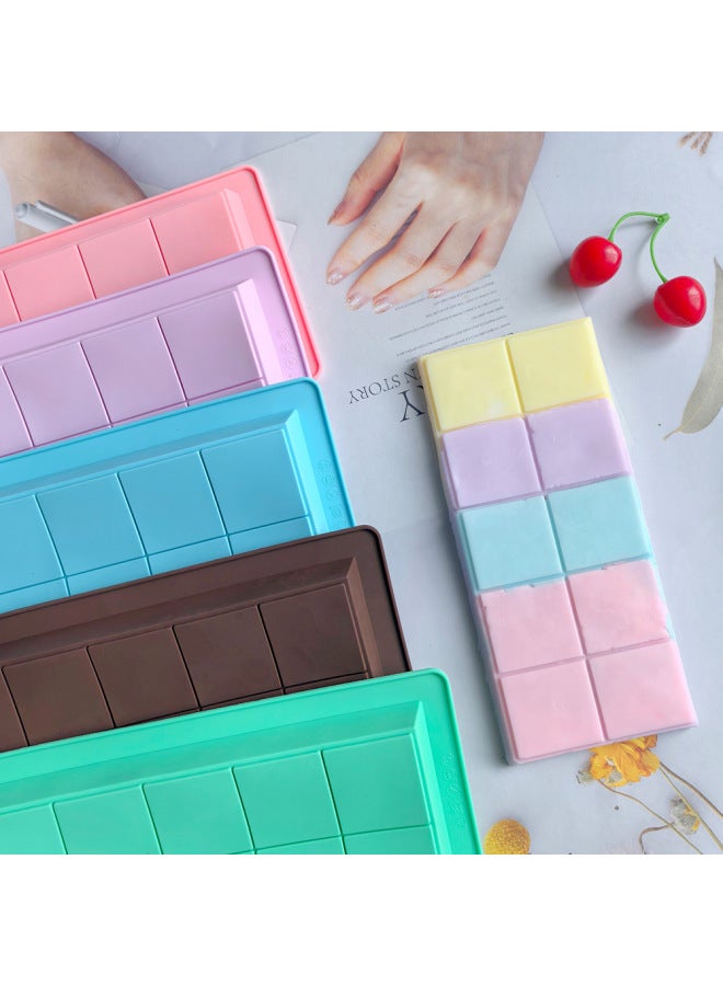 Full Edition 10 Plot Chocolate Silicone Mold Rectangular Plot Candy Bar Mold Chocolate Mold 784-Color:Rice Powder - Image 2