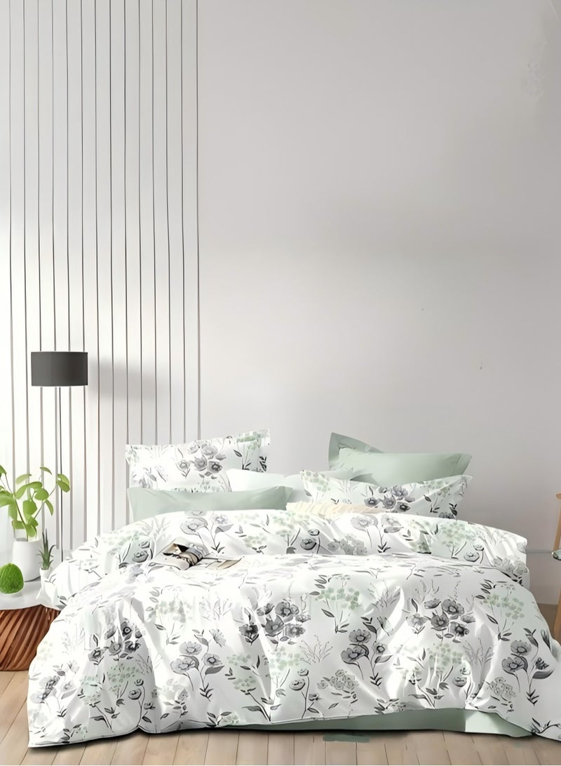 Duoduo home NEW duvet cover set , king size ,6pcs set with duvet cover 220*240cm and fit sheet and 4pcs pillowcases, bedding set