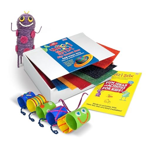 WikkiStix Wikki Stix Big Count Box, 468 13 Colors in Cool Storage Box with a 12 Page idea Booklet, Made in The USA - Image 1