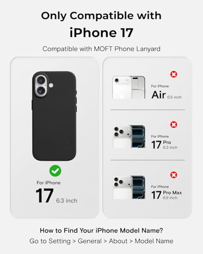 MOFT for iPhone 17 Case- MOVAS Snap Case, MagSafe Compatible, Soft-Touch Vegan Leather, Classic Minimalist Design, Lightweight, Stain-Resistant & Camera Protection, Jet Black - Image 2
