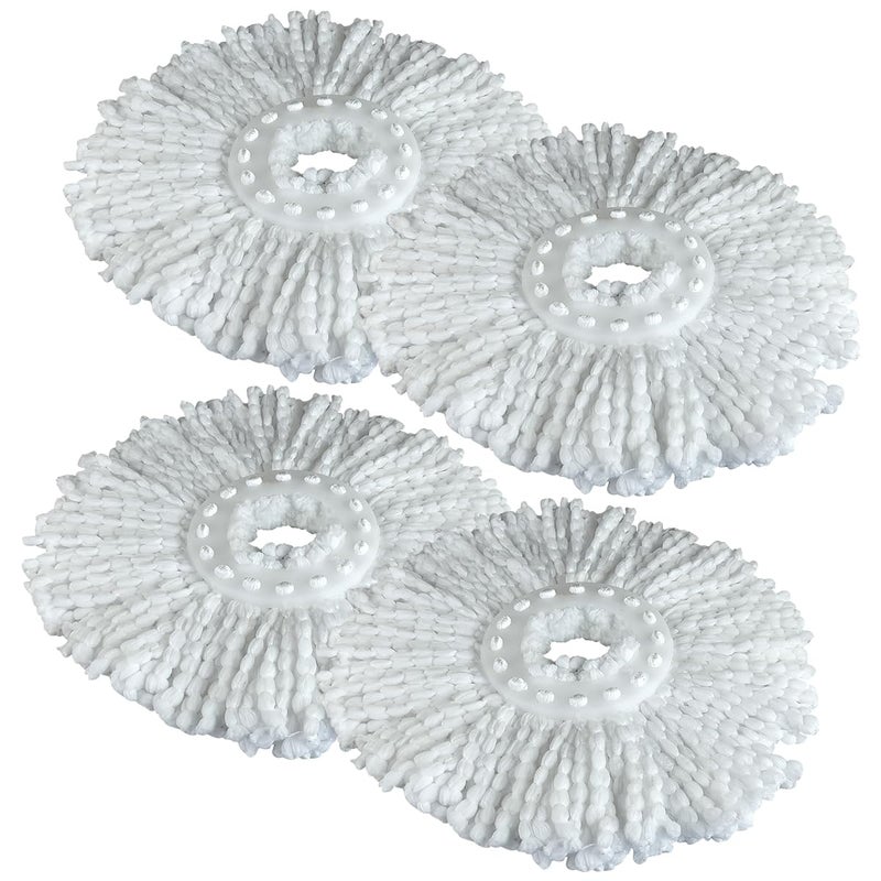 Primeway ® Microfibre Polyester 2 Refills Replacement Set for Mini 3 LTR Twin Bucket Mop | Ring Size 14cm | Microfibre Strands Diameter 36cm | 100 Grams Each | Pack of 4 - Image 1