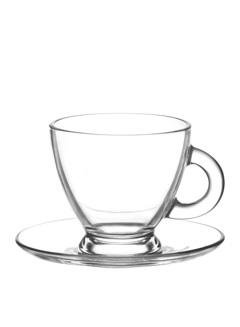 LAV Roma 12-Piece Espresso Glasses with Saucers, 95ml - Image 1