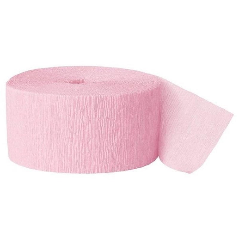 Party Crave Party Crave Crepe Paper Streamer Ribbon Roll 93 inch75 Ft for BirthdayWedding AnniversaryParty Event SuppliesBaby Shower Many More Special Occasions6pc Light Pink - Image 1