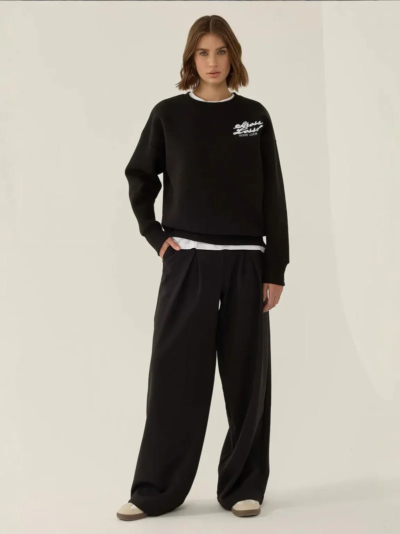 HICCUP Comfort Fit Slogan Sweatshirt