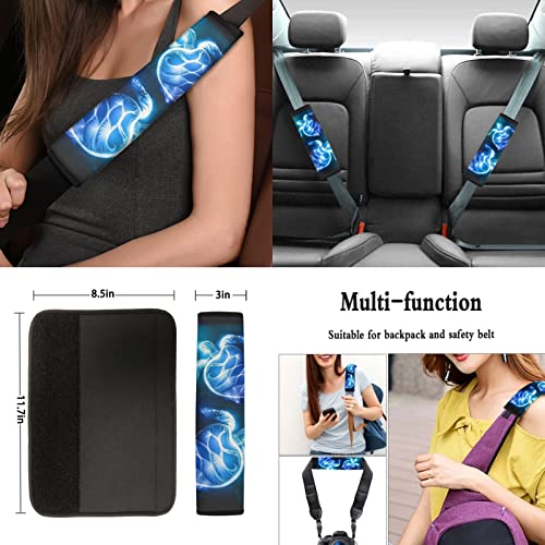 AFPANQZ 11Pack Sea Turtles Car Accessories Set Car Seat Covers Full Set with Steering Wheel Cover/Car Coaster/Handbrake Gear Shift Knob Covers/Seat Belt Shoulder Pads Auto Decoration Women Men - Image 4