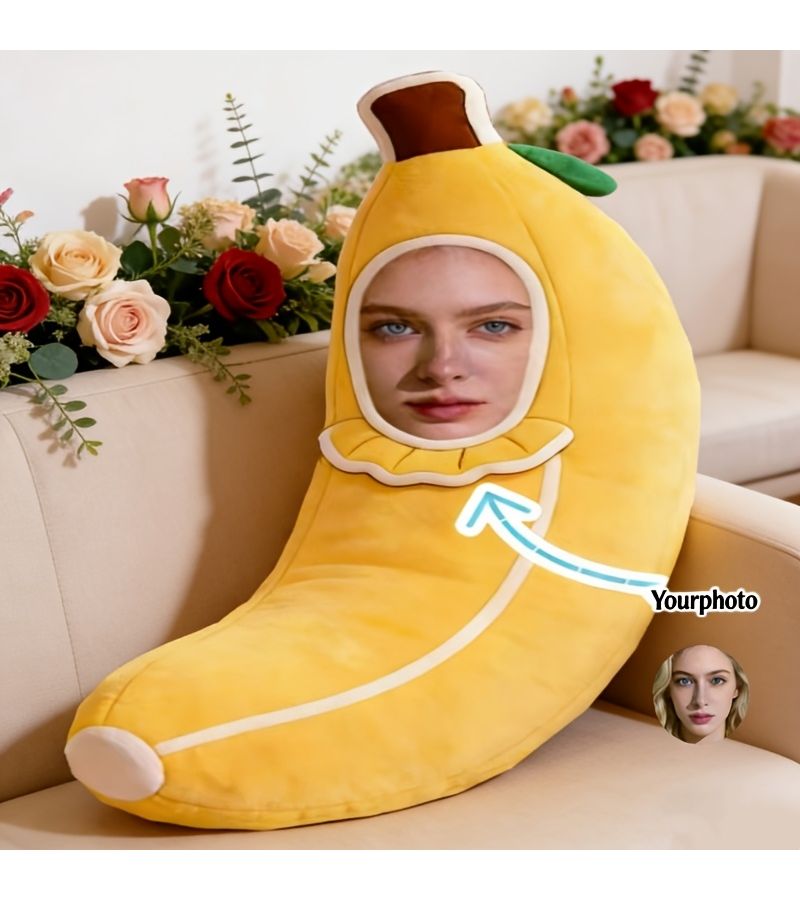 وسادة مريحة على شكل وجه موزة مضحك 9.8 بوصة، بتصميمين، لديكور الأريكة والسيارة وغرفة النوم - Image 3