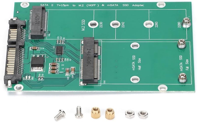 بطاقة محول M2 NGFF إلى SATA تدعم وحدات تخزين SSD مقاسات 80 مم و60 مم و42 مم و30 مم وتتوافق مع PCI - Image 2