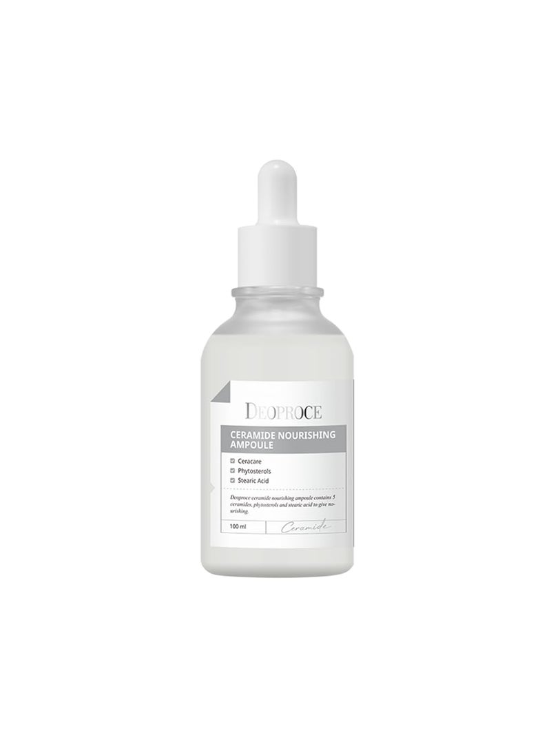 DEOPROCE - Deoproce Ceramide Nourishing Ampoule 100 ml Korean Skincare Moisturizing Hydrating 5 Types of Ceramide Ingredients Phytosterol Cholesterol - Image 1