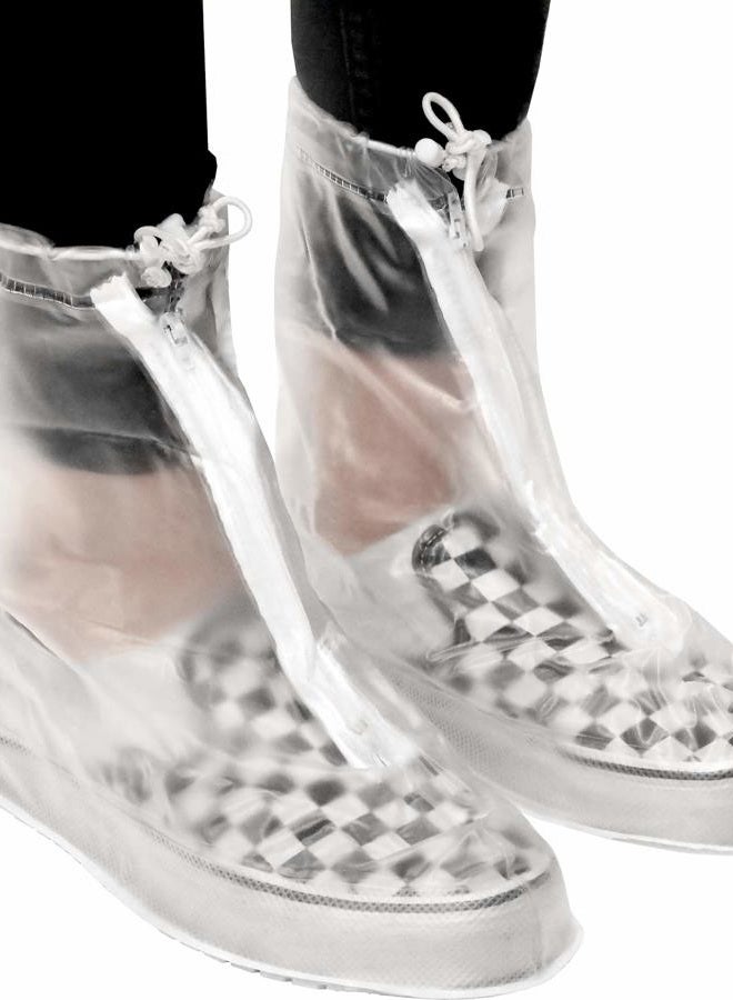 Galashield Rain Shoe Covers | Waterproof Shoe Covers for Men Women | Reusable Galoshes Overshoes (Clear, Large) - Image 3