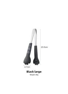 Cat's Claw Snack Clip No Dirty Hand Food Clip Children's Supplementary Food Clip Potato Chip Clip Household Salah Clip Ice Clip Barbecue Clip-Colour:Black Large