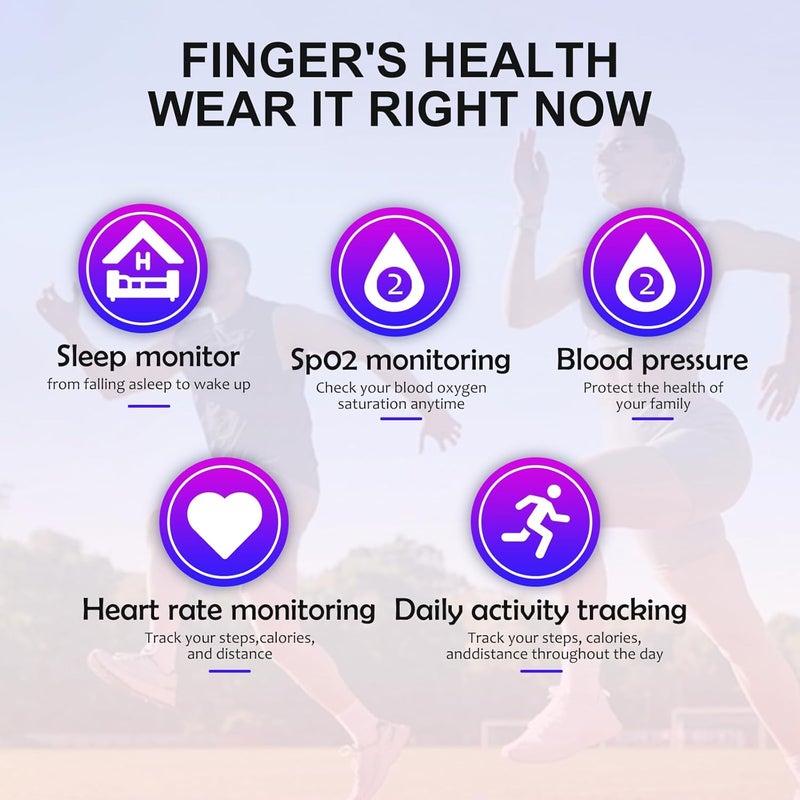 Smart Ring Health Tracker,Calorie/Heart Rate/Sleep/Oximetry Monitoring,Remote Photo,Health Rings for Women & Men,Wearable IP68 Waterproof Fitness Monitor,Compatible with iOS and Android (11） - Image 2