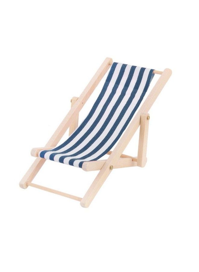 STOBOK كرسي شاطئ خشبي صغير مقاس 1/12 كرسي طويل لمنزل الدمى المصنوع يدويًا - Image 5