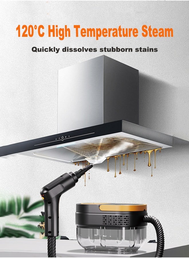 Handheld Steam Cleaner, 3-Level Adjustable Handle, 15s Heat-Up, 1600ml Water Tank,Portable Steamer for Cleaning with 10 pcs Accessories, Steam Cleaner for Home for Dirt, Grease, Grout, Tile,Floor,Couch and Car