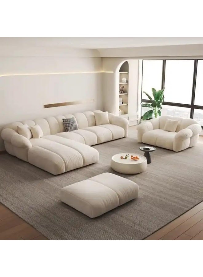 Comfynest مجموعة أرائك قماشية على شكل حرف L من كومفينيست مع تنجيد مريح لجمالية غرفة المعيشة الأنيقة (يمين) - Image 1